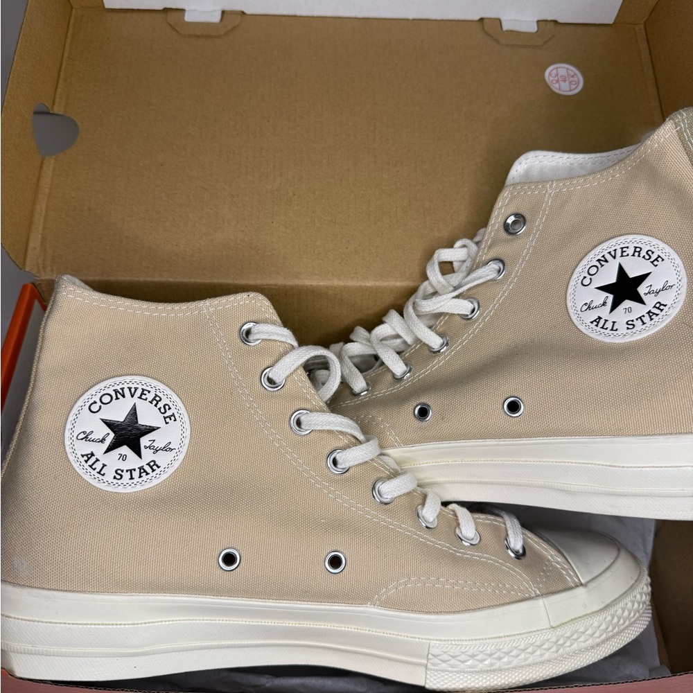 Converse Ctas Hi A05658C Unisex Beach Stone Oat Milk Canvas Sneaker Shoes Men 9